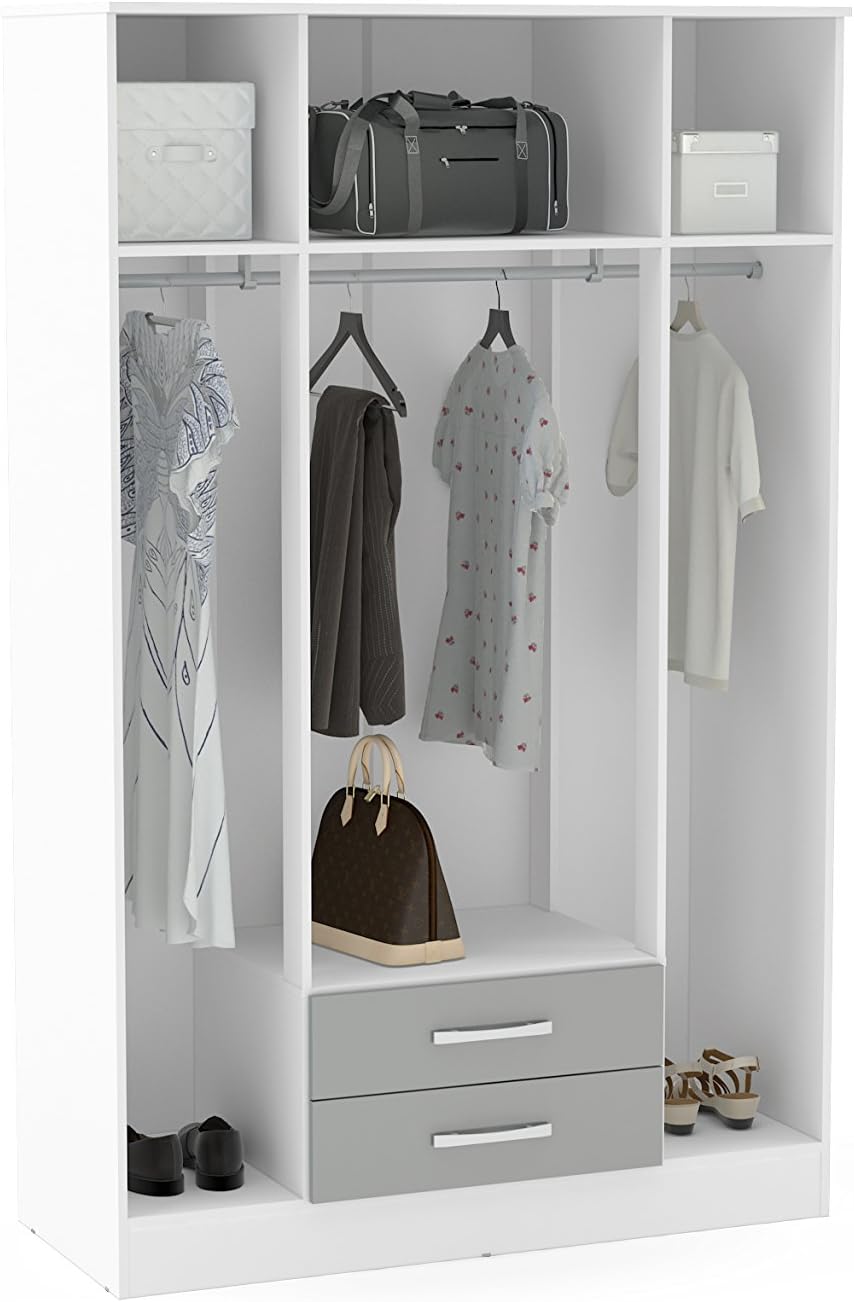 Lynx 4 Door 2 Drawer Wardrobe With Mirror