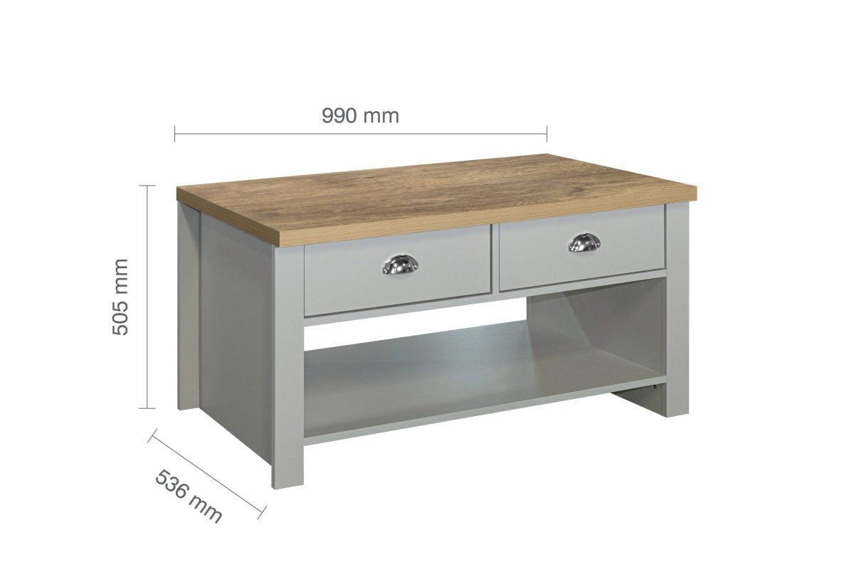 Highgate 2 Drawer Coffee Table