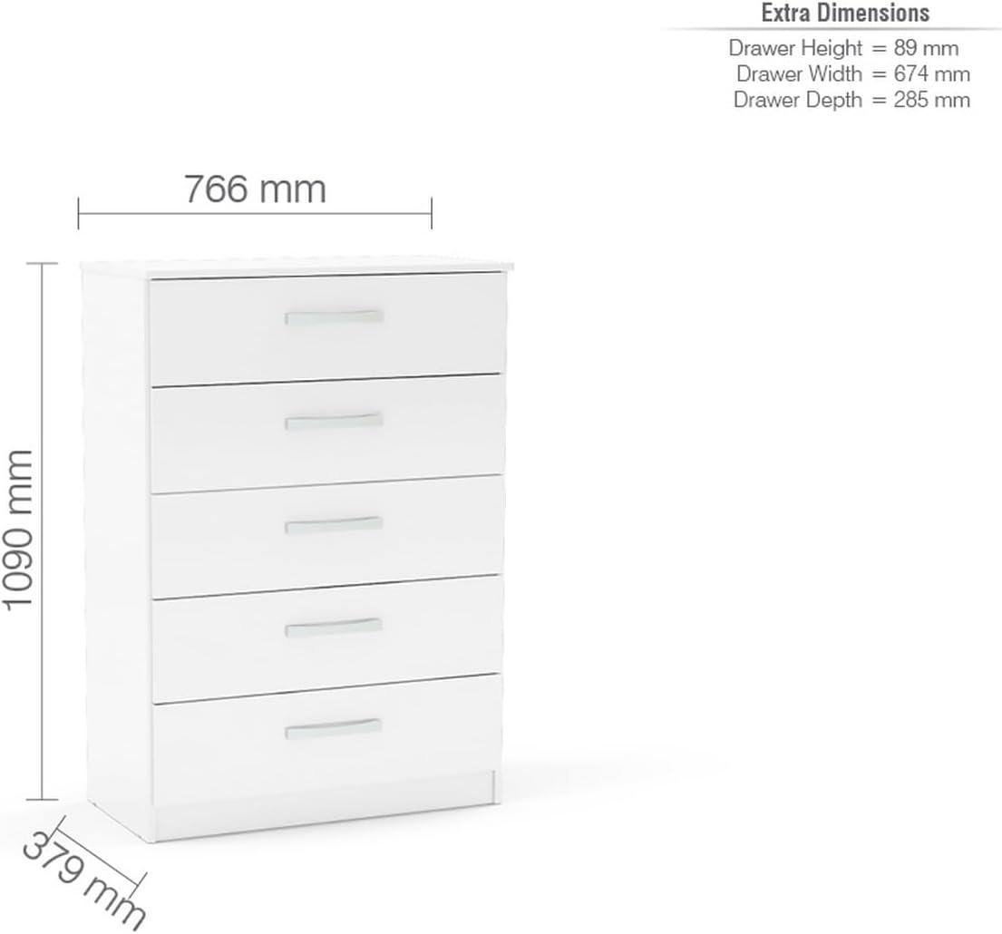 Lynx 5 Drawer Chest