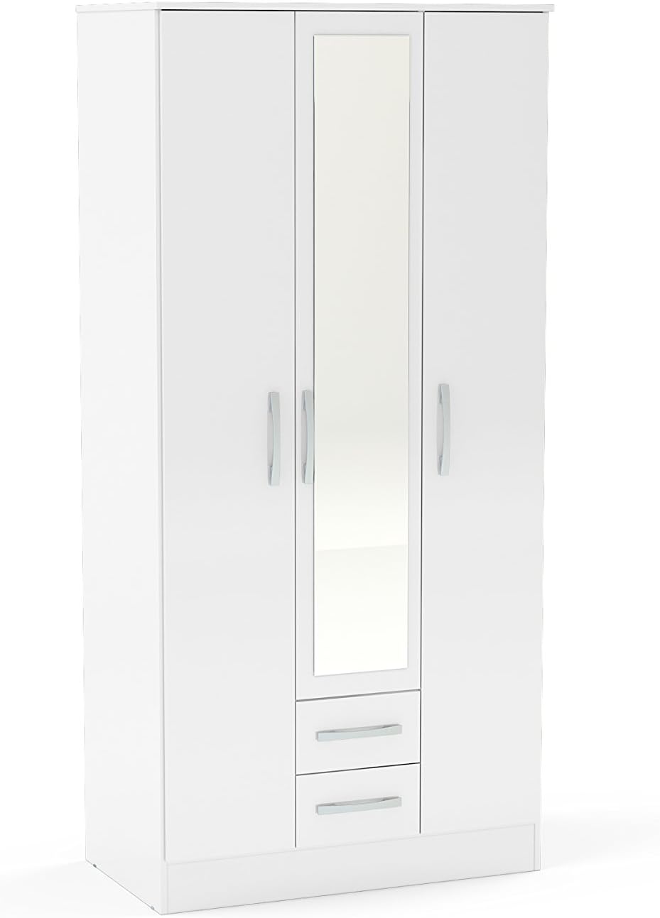 Lynx 3 Door 2 Drawer Wardrobe With Mirror