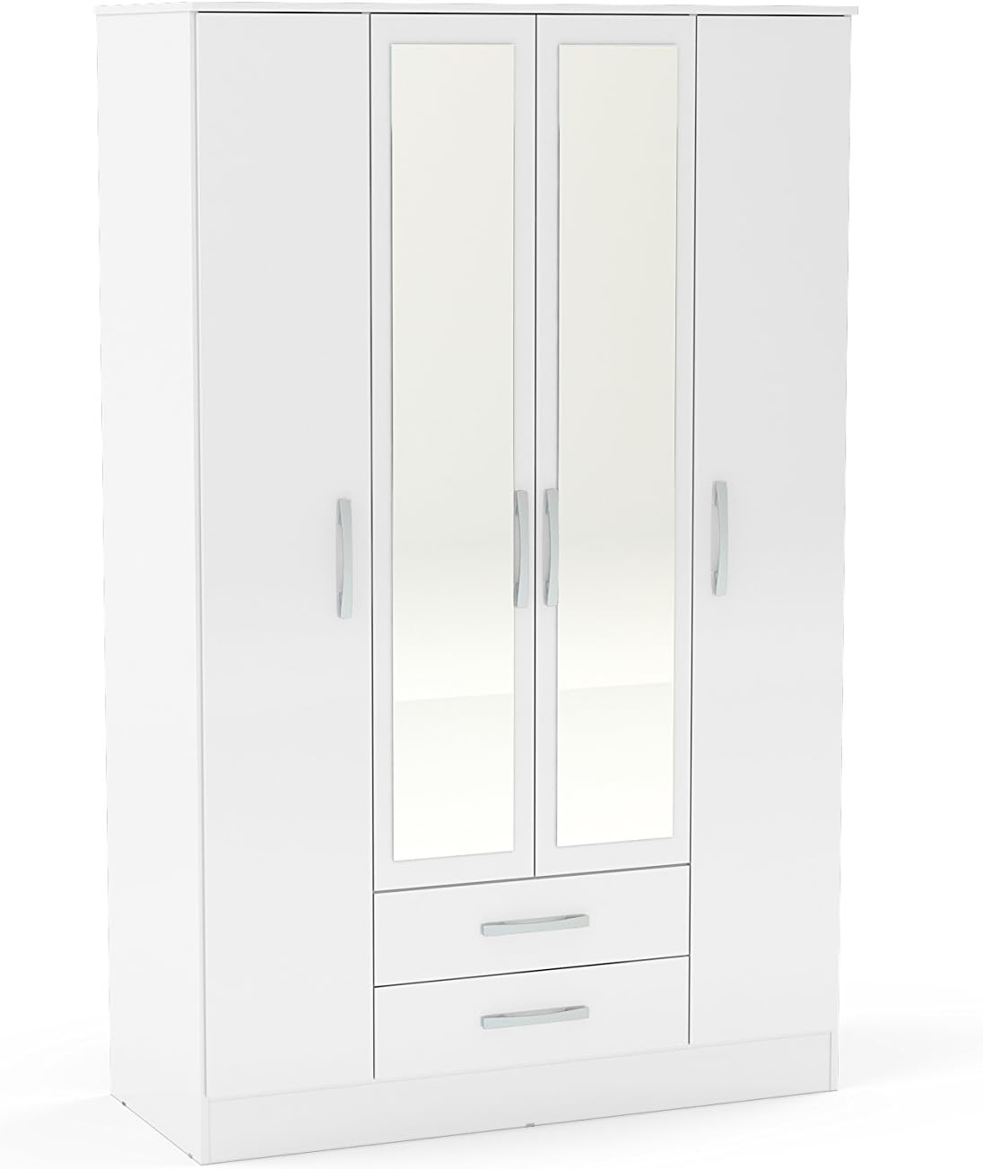 Lynx 4 Door 2 Drawer Wardrobe With Mirror