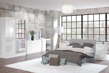 Lynx 4 Door 2 Drawer Wardrobe With Mirror