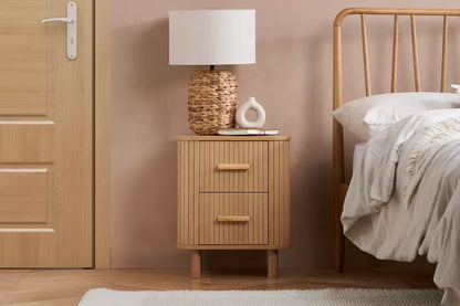 Axel 2 Drawer Fluted Bedside