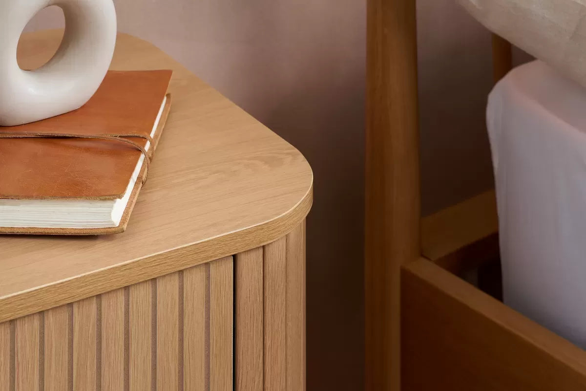 Axel 2 Drawer Fluted Bedside
