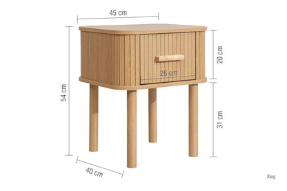 Axel 1 Drawer Fluted Bedside