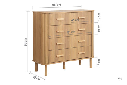 Axel 5 Drawer Fluted Chest