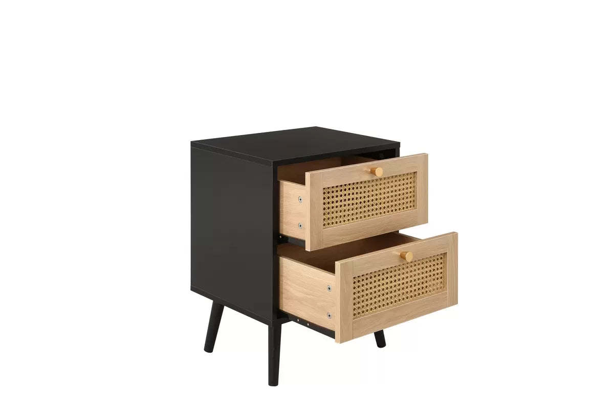 Croxley 2 Drawer Rattan Bedside
