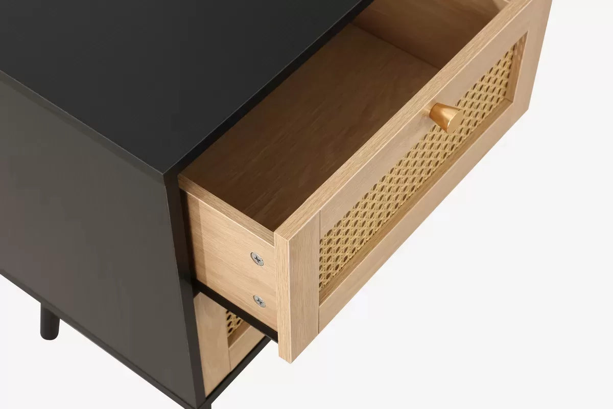 Croxley 2 Drawer Rattan Bedside