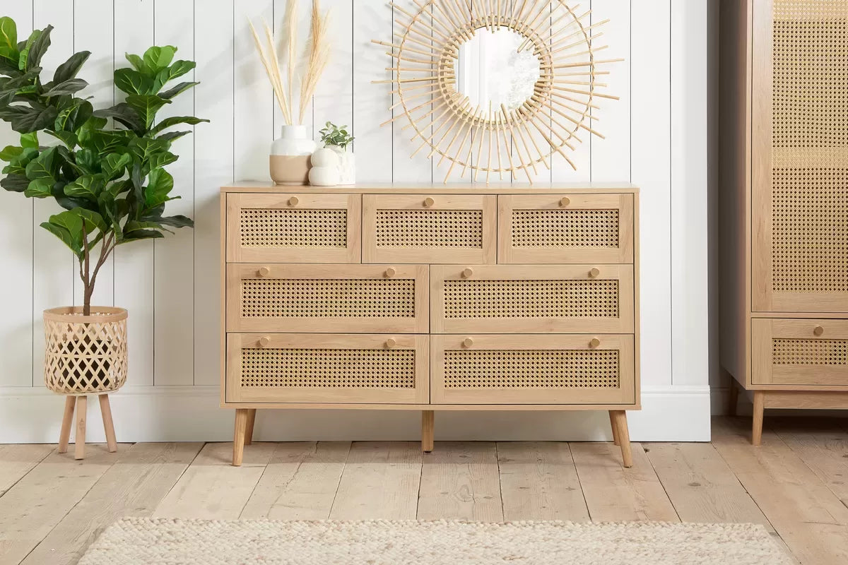 Croxley 7 Drawer Rattan Chest