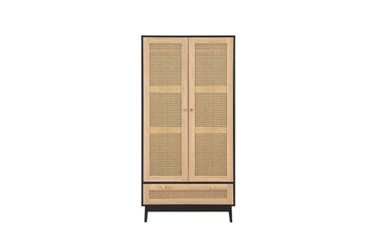 Croxley 2 Door 1 Drawer Rattan Wardrobe