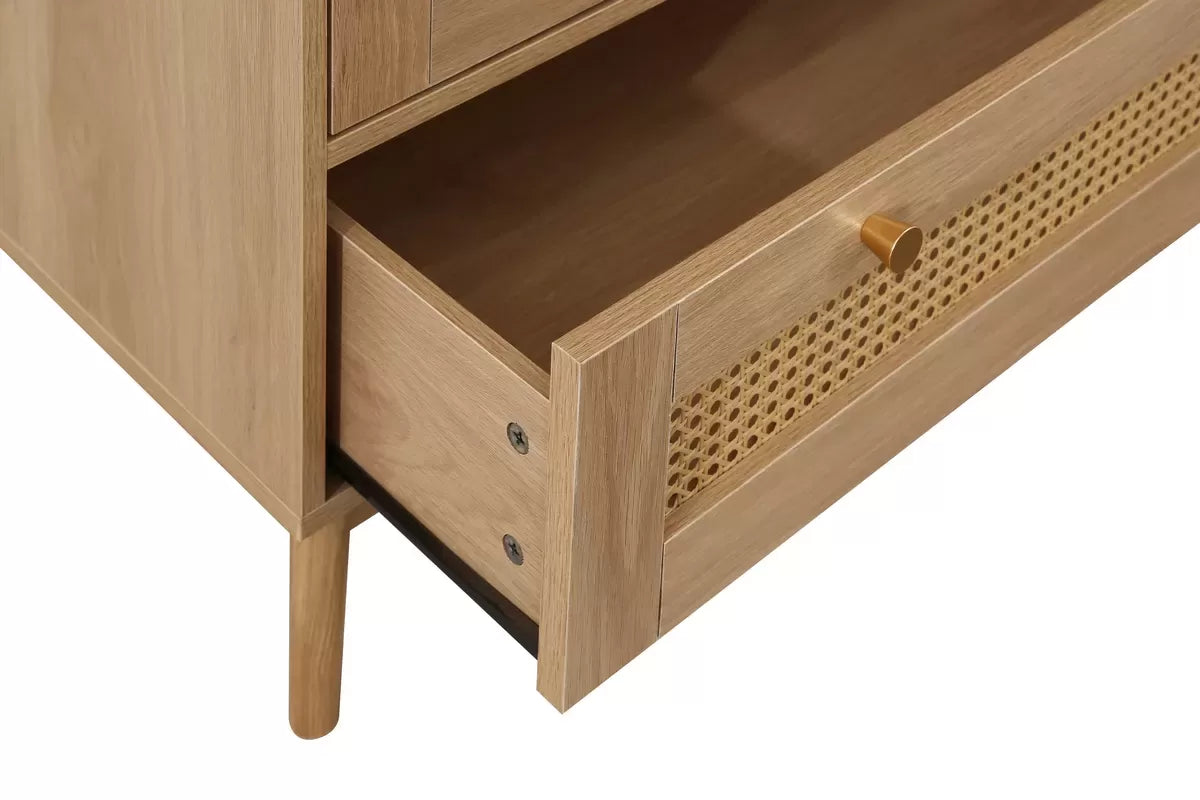 Croxley 2 Door 1 Drawer Rattan Wardrobe