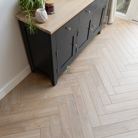 Desert Oak 12mm Laminate Herringbone Flooring