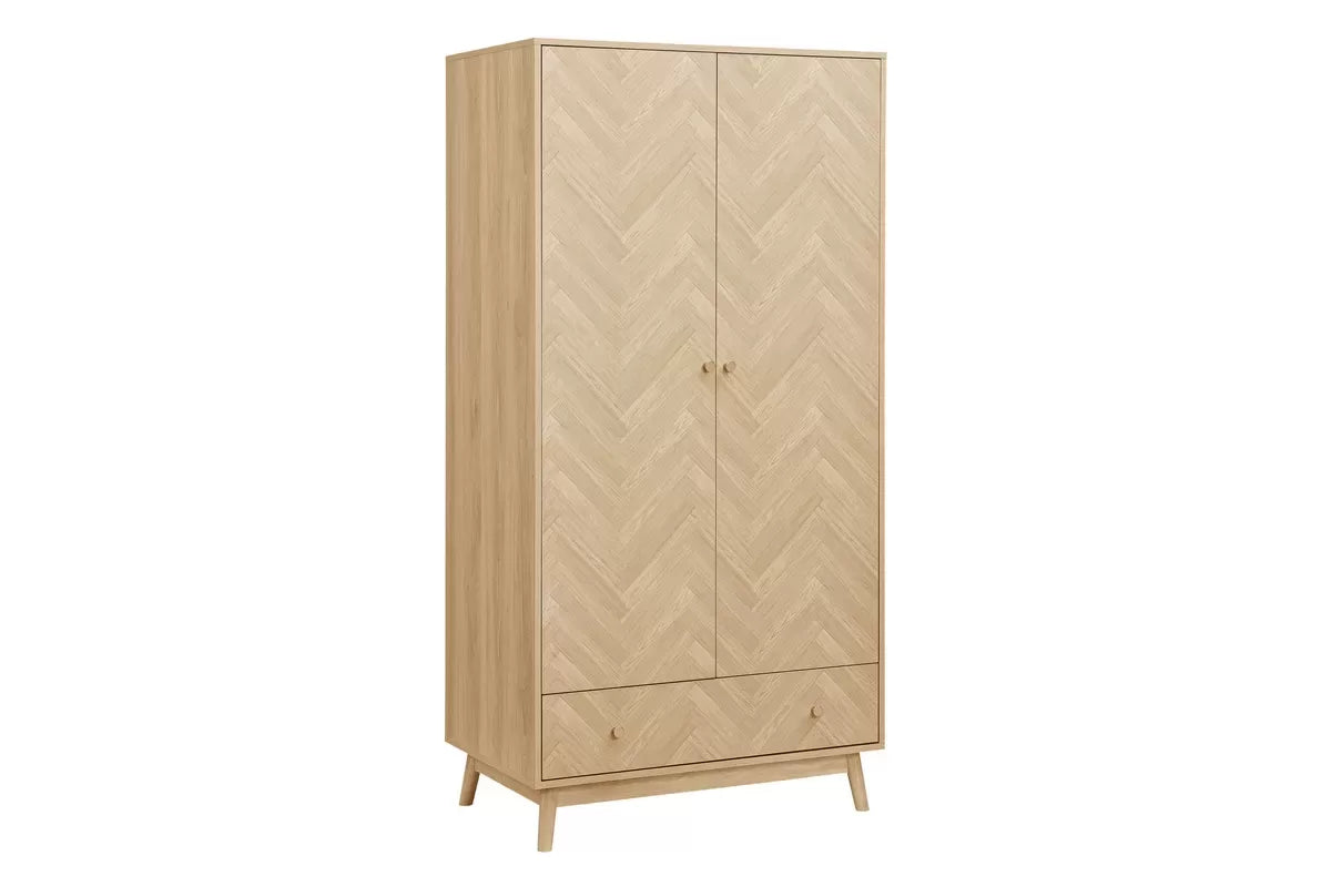 Herringford 2 Door 1 Drawer Wardrobe