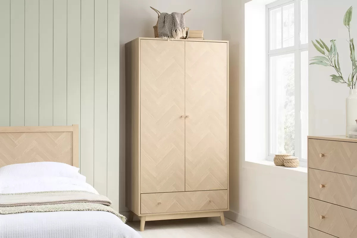 Herringford 2 Door 1 Drawer Wardrobe