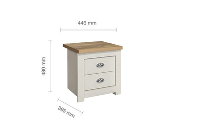 Highgate 2 Drawer Bedside