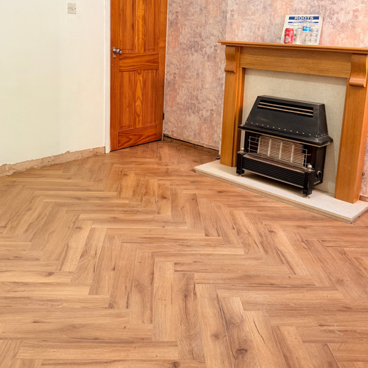 Oak Robust Fumed Herringbone Laminate