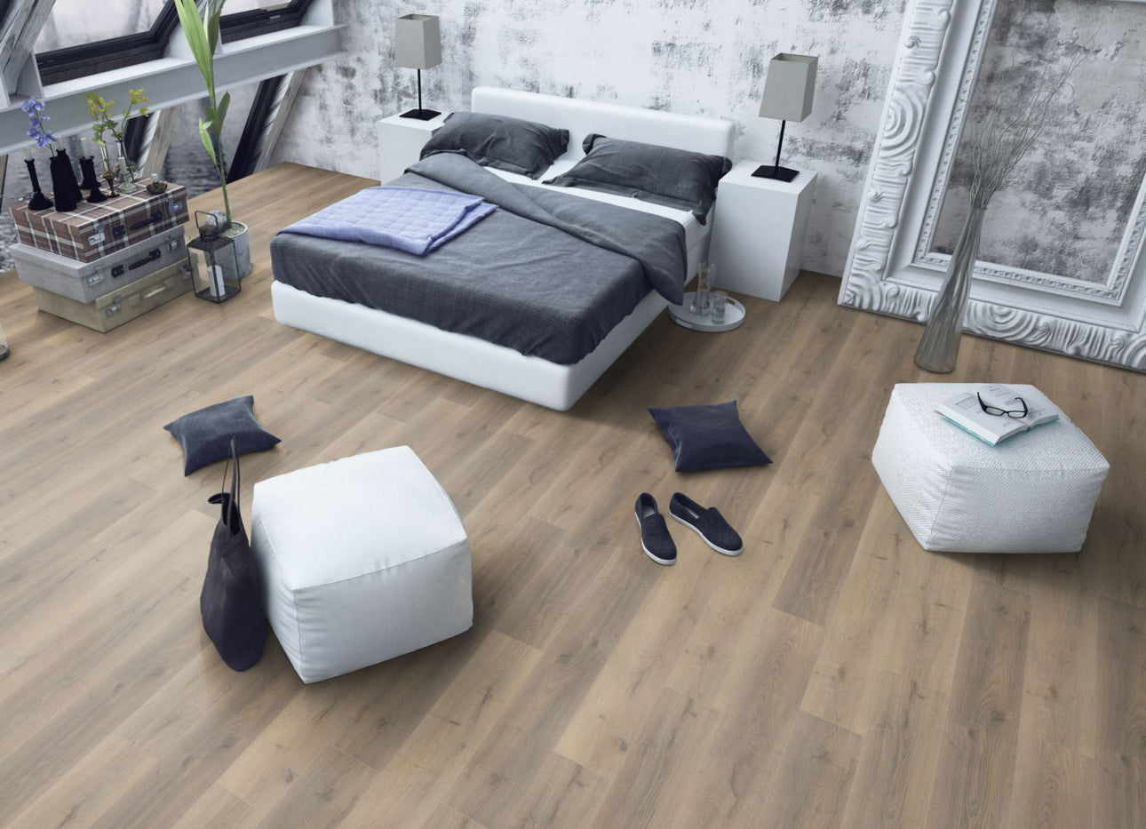 Greige Oak 12mm Laminate