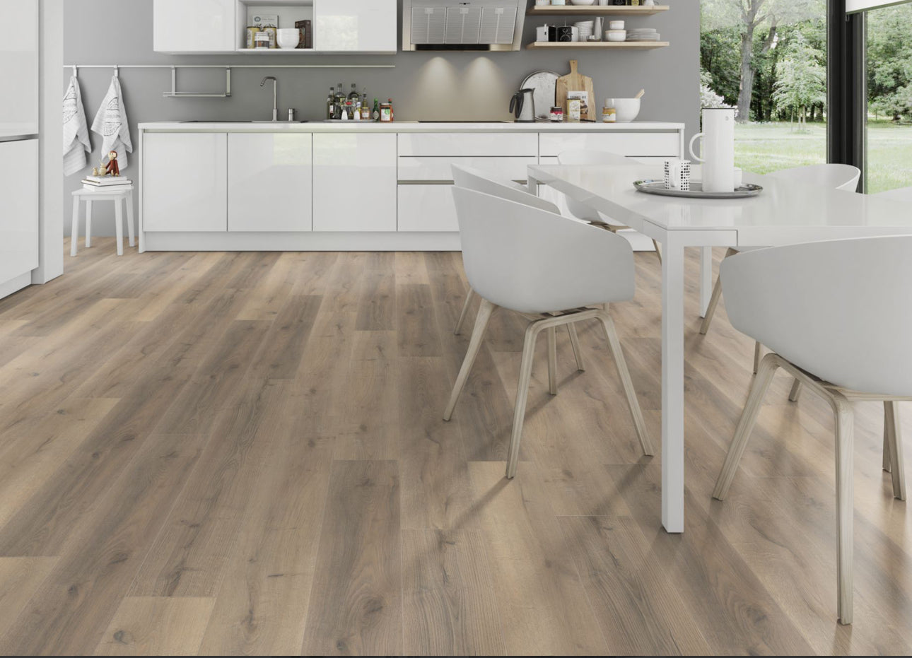 Greige Oak 12mm Laminate