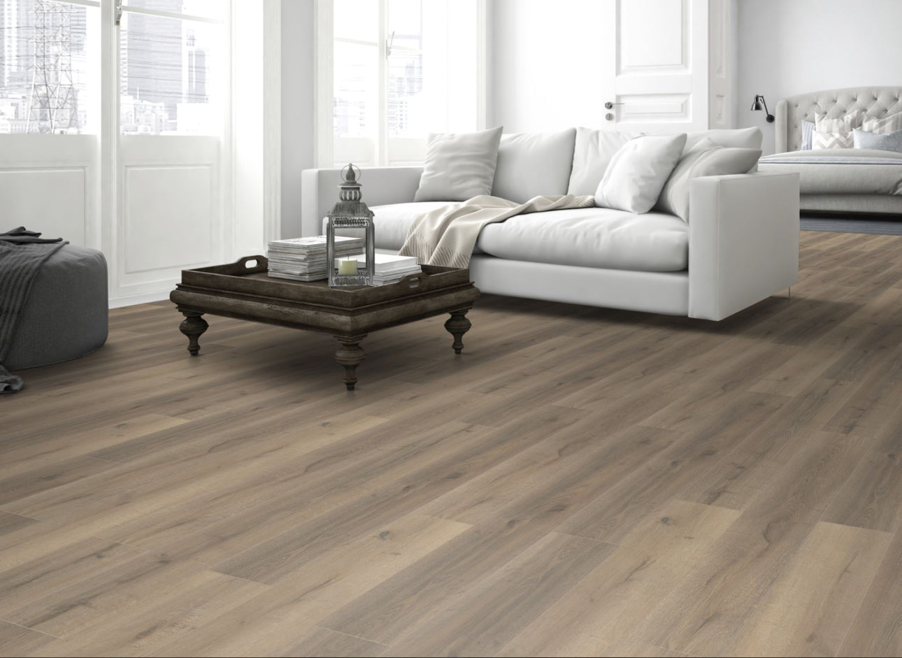 Greige Oak 12mm Laminate
