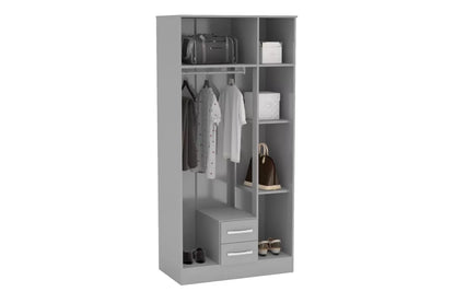 Lynx 3 Door 2 Drawer Wardrobe With Mirror