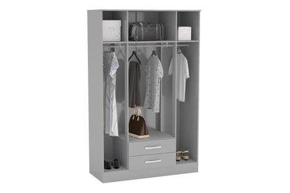 Lynx 4 Door 2 Drawer Wardrobe With Mirror