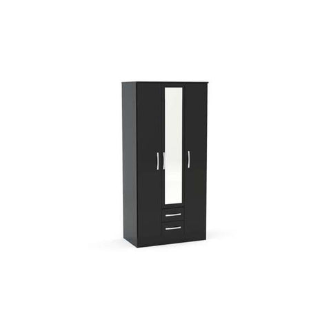 Lynx 3 Door 2 Drawer Wardrobe With Mirror