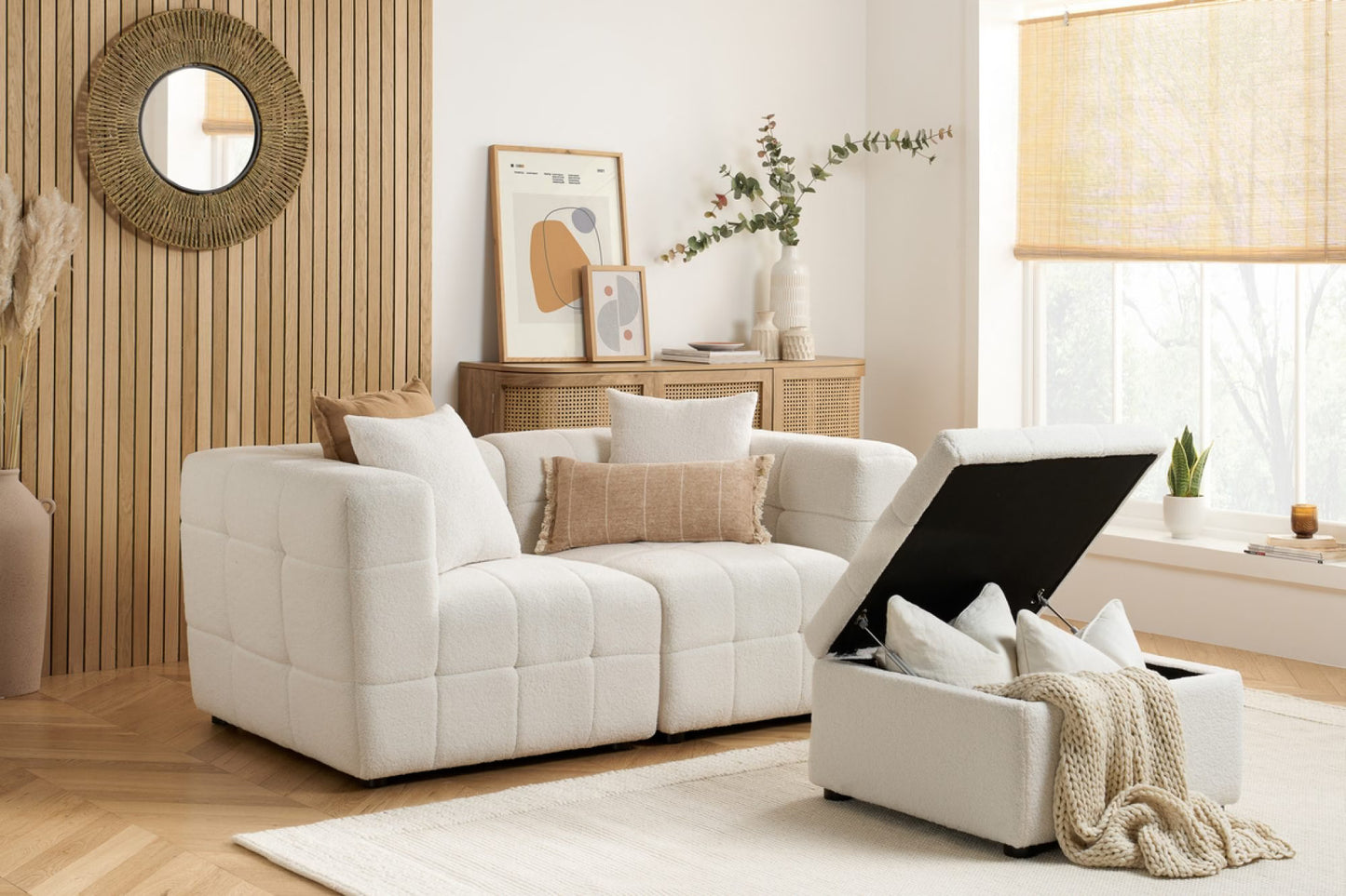 Milo 2 Seater Sofa With Footstool