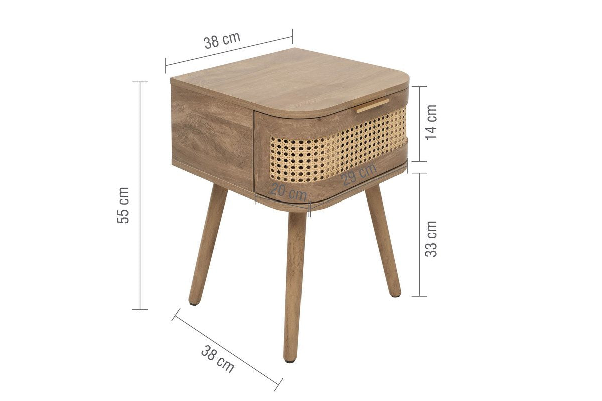 Noah 1 Drawer Bedside