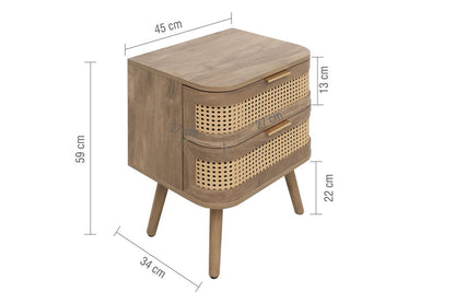 Noah 2 Drawer Bedside