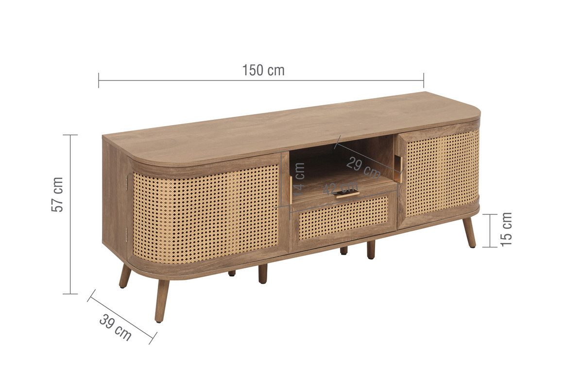 Noah 2 Door 1 Drawer TV Unit