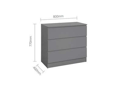 Oslo 3 Drawer Chest