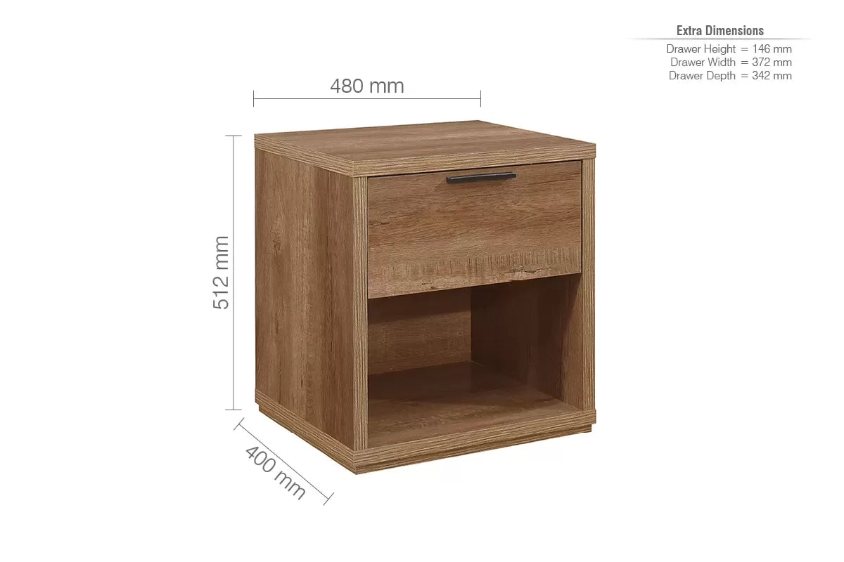 Stockwell 1 Drawer Bedside