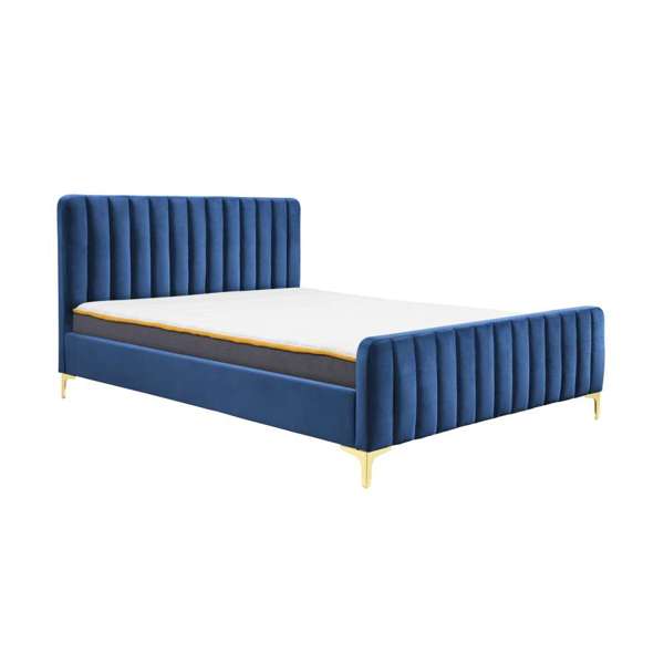 Double Unbranded Bed Midnight Blue
