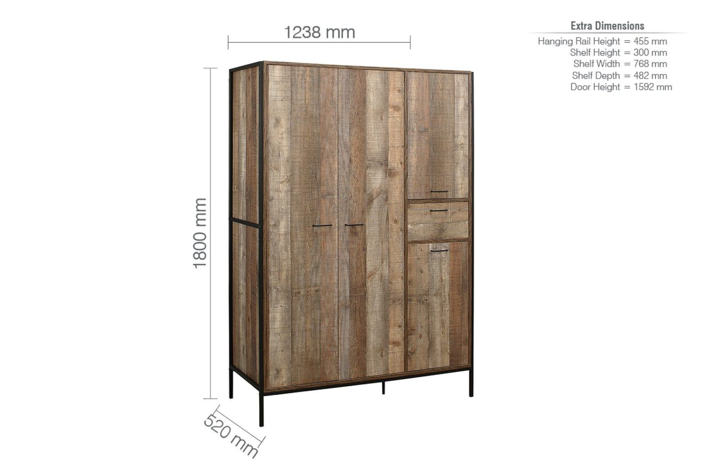 Urban 4 Door Wardrobe