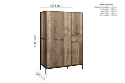 Urban 4 Door Wardrobe