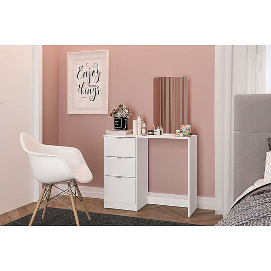 Madison 3 Drawer Dressing Table & Mirror