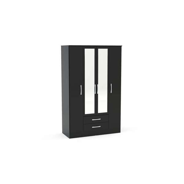 Lynx 4 Door 2 Drawer Wardrobe With Mirror
