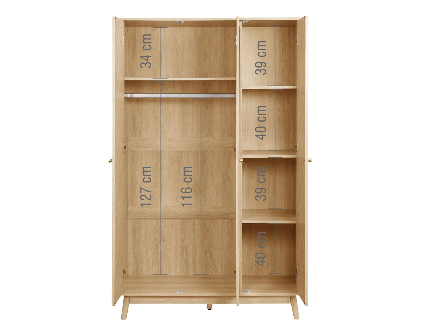 Herringford 3 Door Wardrobe With Mirror