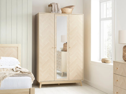 Herringford 3 Door Wardrobe With Mirror