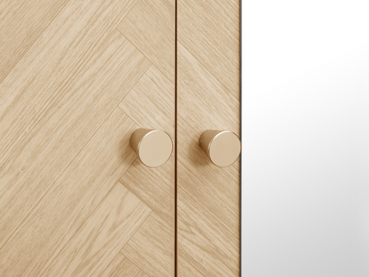 Herringford 3 Door Wardrobe With Mirror