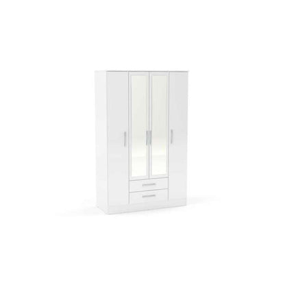 Lynx 4 Door 2 Drawer Wardrobe With Mirror